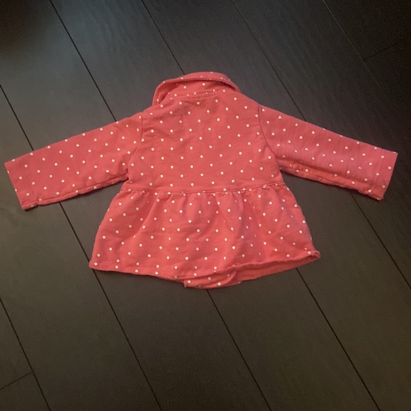Carter’s baby girl pink and white polka dot coat 12M - Picture 3 of 3
